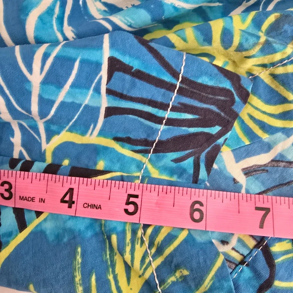 Vtg Tommy Bahama Men XL Blue Tropical Floral Mesh Lined Swim Trunks Board Shorts
